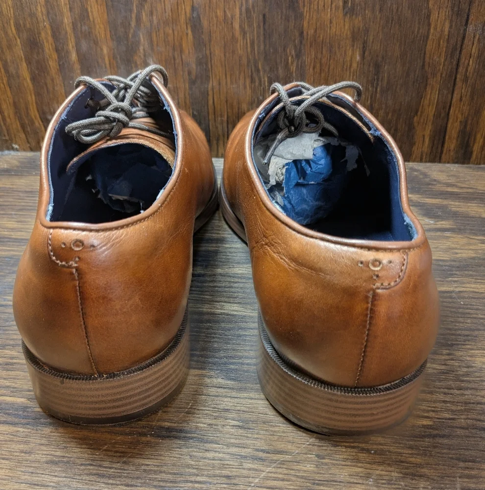 Cole Haan Jefferson Grand.OS Wholecut Shoes Men's 10 Brown Leather Oxford Shoes‎